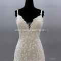 Bridal Sleeveless Ivory Lace Floor Length Cheap Ball Gowns Wedding Dresses For Bride